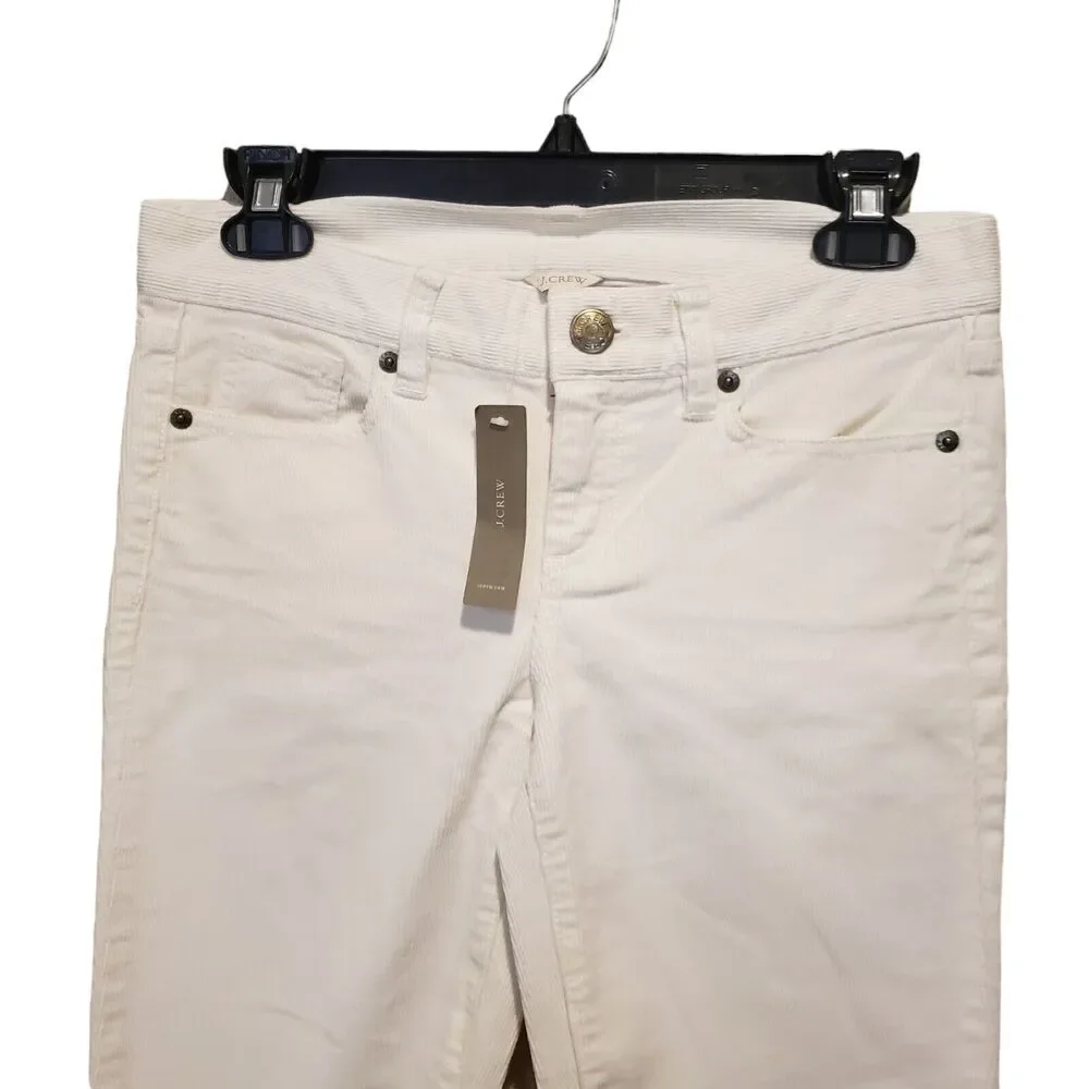 NWT J. Crew Women’s White Toothpick Skinny Jeans Size 25 - Style #87878
